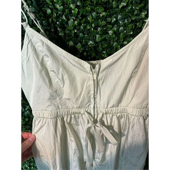 Free People NWT Down To Earth Nylon Romper Summer Mist Light Green Sz XS - Picture 7 of 11